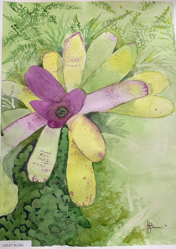 Violet Blush by artist K June Baker